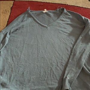 Blue long sleeve v neck